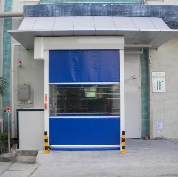 Auto Anti-static PVC High Speed Shutter Door / Fast Speed Scroll Door For Factory Workshop 2