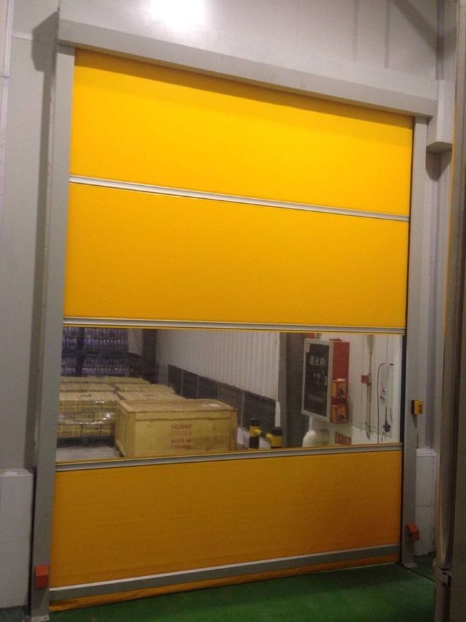 Auto Anti-static PVC High Speed Shutter Door / Fast Speed Scroll Door For Factory Workshop 0