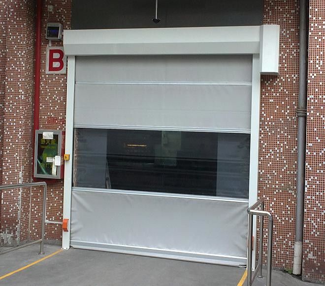 Auto Anti-static PVC High Speed Shutter Door / Fast Speed Scroll Door For Factory Workshop 3
