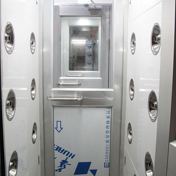 Automatic Blowing Cleanroom Air Shower With W730mm Aluminum Swing Door , 1230mm Width 1