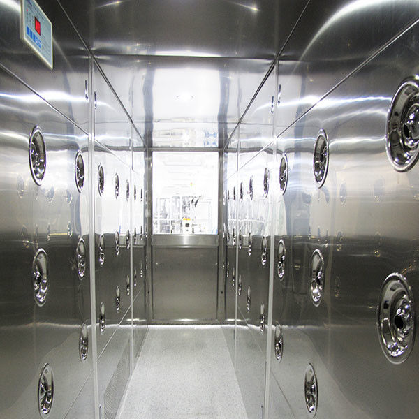 90 Degree Turn Personnel Air Shower Tunnel  ,  Clean Room Equipments With Painted Steel Material 1