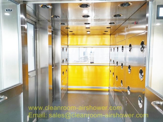 Air Shower for Persons and materials with 4 doors controlled by PLC and touch screen 0