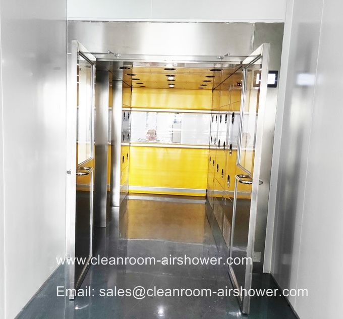 Air Shower for Persons and materials with 4 doors controlled by PLC and touch screen 1